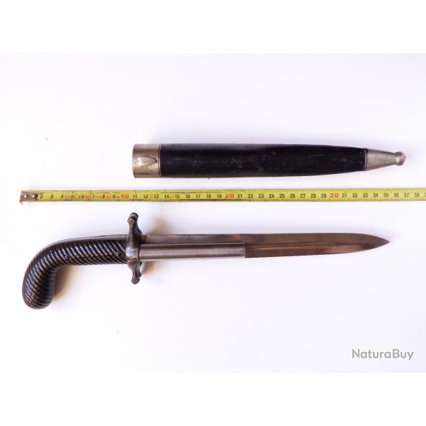 DAGUE PISTOLET DE VENERIE A PERCUSSION DUMONTHIER VERS 1860