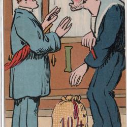 CPA- Marine Militaire - Enfin j'suis ty de 1er classe oui zou non .....? N°1429