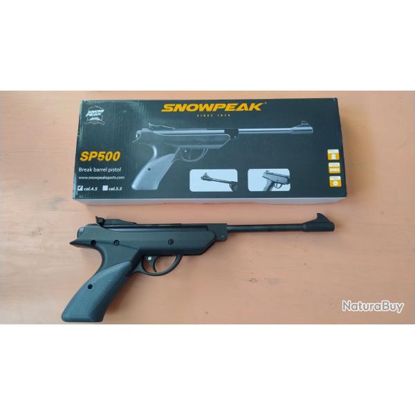 Pistolet a canon basculant Artmis/snowpeak SP500, cal. 4,5 plomb diabolo
