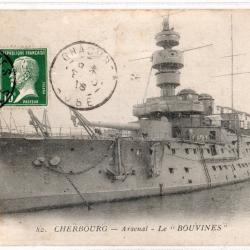 CPA- Marine de Guerre  - CHERBOURG - Arsenal - Le " BOUVINES "  N°1432