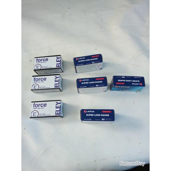 4 bote super LR lapua . 3 botes eley force