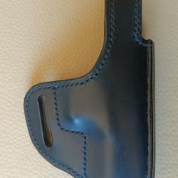 Holster en cuir noir, droitier, OWB, pour glock 19