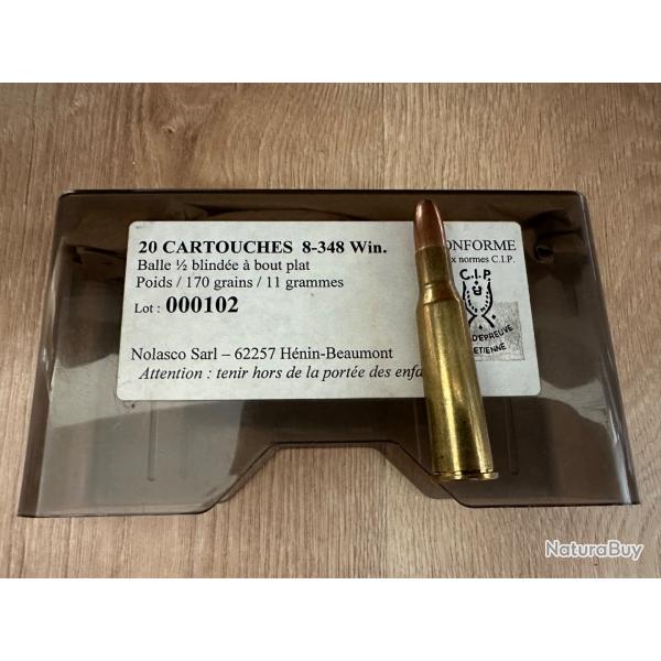Cartouche 8-348 winchester