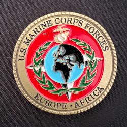 Coin militaire US Marines Forces Europe-Africa - original - militaria