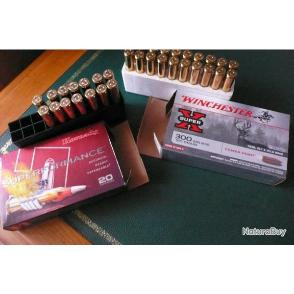 balles Winchester et Hornady
