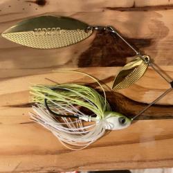 Spinnerbait 28Gr Blanc Chartreuse - CAPERLAN