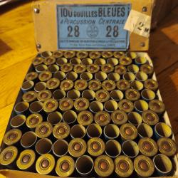 Cent douilles bleues percussion centrale SFM cal 28
