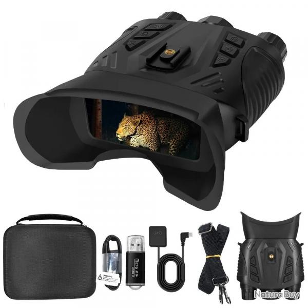 Jumelles Vision Nocturne DT69 2,5K UHD Montées Tête 15MP Ecran 2,4" tir 300m WIFI GPS Chasse Camping