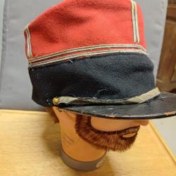Très ancien képi foulard de lieutenant d'Infanterie - fin XIXème - à restaurer