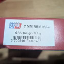 Boîte de balles neuve 7RM GPA 150GRAINS -9.7GRAMMES