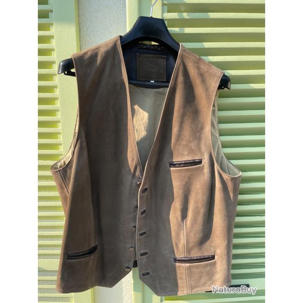 Veste sans manche en cuir September
