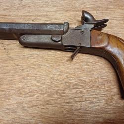 Pistolet de salon Napoléon III 9mm à broche - canon juxtaposé