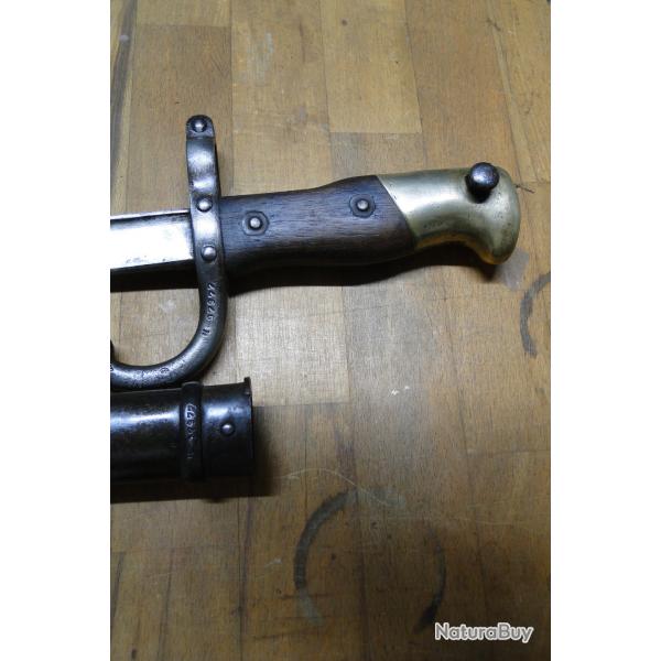baionnette pour fusil Gras avec fourreau au N