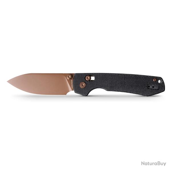 Couteau Vosteed Raccoon Lame Acier 14C28N Copper Dune Manche Micarta Crossbar Lock Ikbs VOSA0539