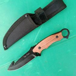 COUTEAU  SPECIFIQUE  CHASSE  A  EVISCERER  AVEC  SON  FOURREAU    .......  PETIT PRIX ......