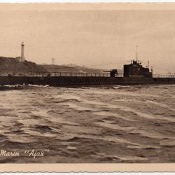 CPA - Marine de Guerre  - SOUS-MARIN " Ajax"  N°1444