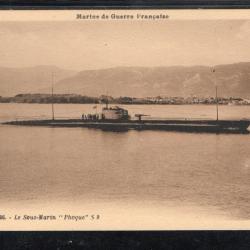 CPA - Marine de Guerre  - SOUS-MARIN " Phoque "  N°1446