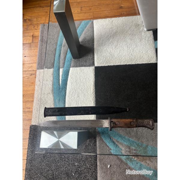 Baïonnette allemande Erfurt 1915