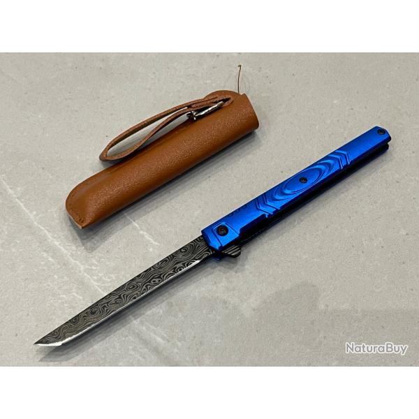 Stiletto M390 bleu - Ouverture assiste enchre