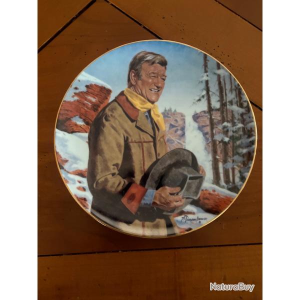 Assiette commmorative John Wayne