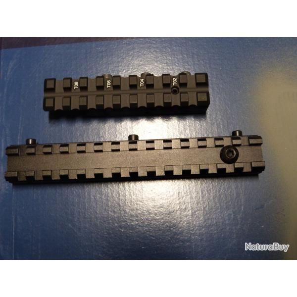 Vend 2 rails adaptateur pour rail 11 vers 21