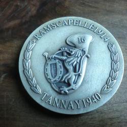médaille 16 ° chasseurs Grpe mécanisé ramscapelle ""1914 tannay 1940""