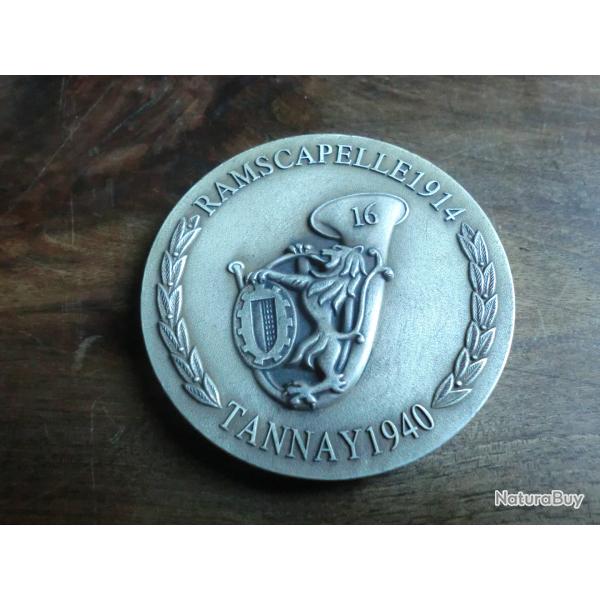 mdaille 16  chasseurs Grpe mcanis ramscapelle ""1914 tannay 1940""