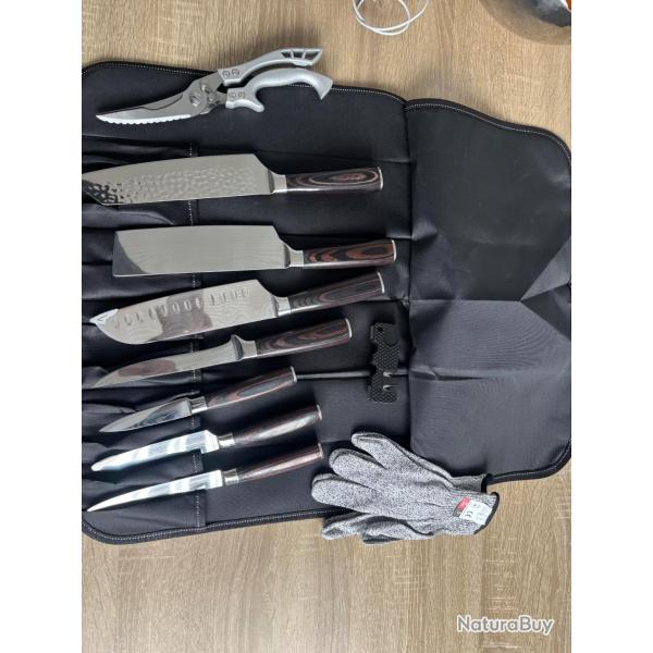 Set de couteau de cuisine 11 pice