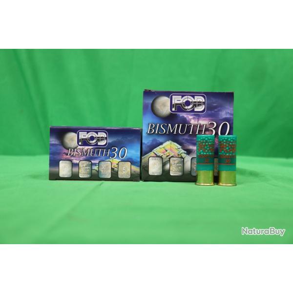 LOT DE 2X BOITES-25 CARTOUCHES CALIBRE 12 FOB BISMUTH 30