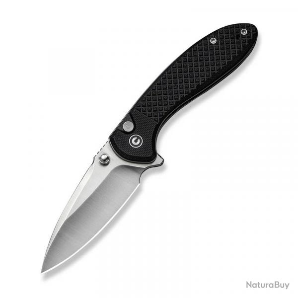 Couteau Civivi Faeger Lame Acier 14C28N Manche G10 Noir Button Lock IKBS CIVC240311