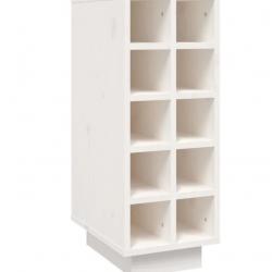 Armoire à vin Blanc 23x34x61 cm Bois de pin massif design décoration chic