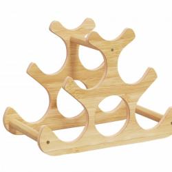 Casier à vin pour 6 bouteilles 35x18x25,5 cm bambou design décoration chic
