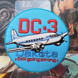 Patch brodé DC3 Dakota -  Diamètre : 85 mm