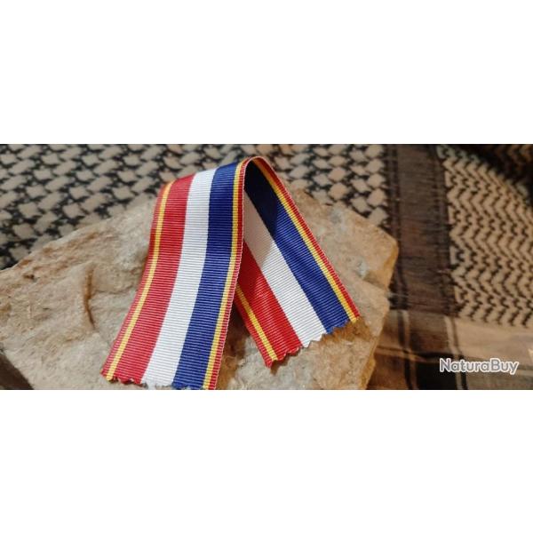 Ruban de mdaille Dlgation Lafayette Foch 1920 - Longueur 15 cm -Reproduction