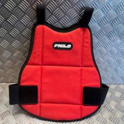 plastron enfant field protection reversible rouge et bleu paintball neuf