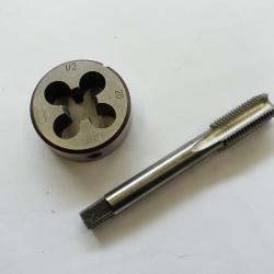 taraud et filière UNF 1/2 20 pour restauration de silencieux ou canon type 22lr etc