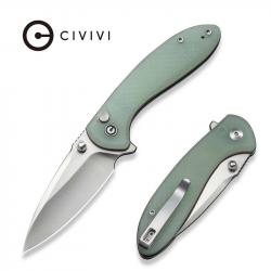 Couteau Civivi Faeger Lame Acier 14C28N Manche G10 Jade Button Lock IKBS CIVC240313