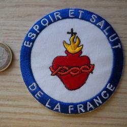 écusson catholique scout sacré coeur France patriotique insigne collection
