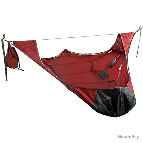 Hamac de Camping en Nylon 210x70 cm Solide Anti-Dchirure Lger Portable Sangles Renforces Rouge