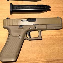 Glock 17 Gen 5 Tan gaz airsoft TBE