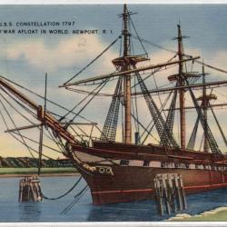 CPA- Marine - U.S.S CONSTELLATION 1797 OLDEST MAN OWAR AFLOAT -  N°1449