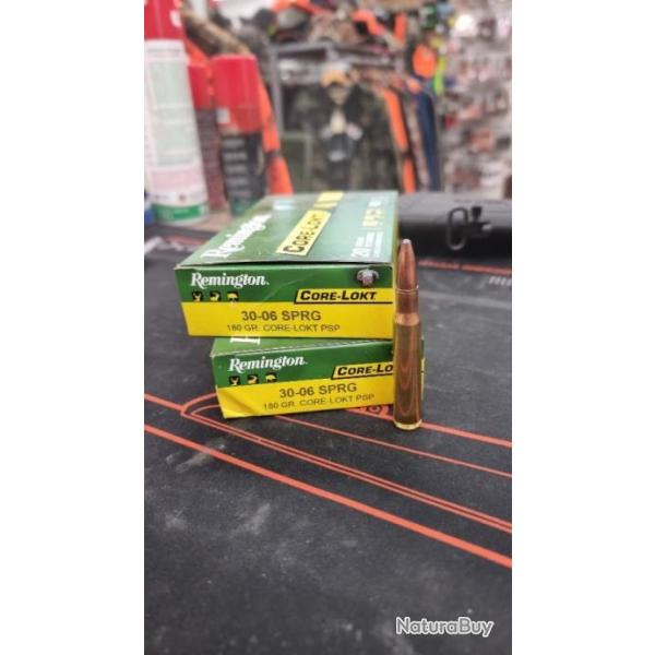 2 botes de 20 balle 30-06 Remington 180gr core lokt psp