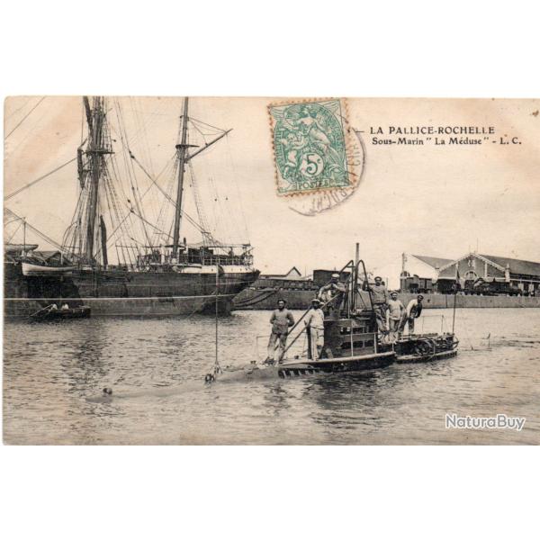 CPA -MARINE DE GUERRE - LA PALLICE -  ROCHELLE - Sous-Marin  " La Mduse "  N1458