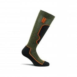 CHAUSSETTES CRISPI CALZA EGO 662 GREEN/ORANGE , T: M (40/43). Lot de 2 paires.