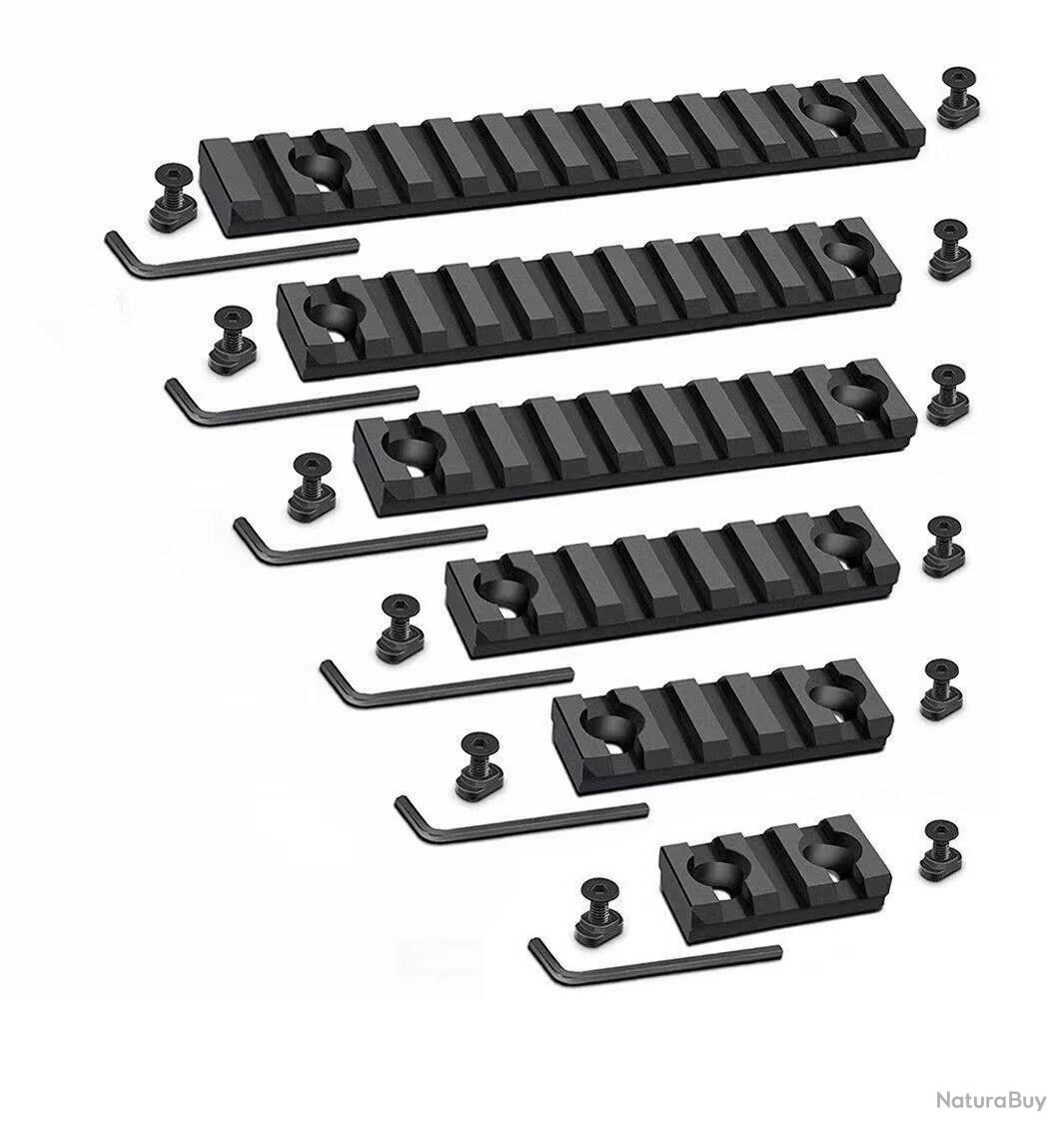 Ensemble de 6 Rails picatinny en aluminium anodisé avec attache M-lok ...