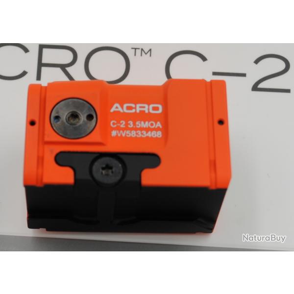 Point Rouge Aimpoint Acro C-2 Cerakote Orange, avec montage amovible pour Tikka T3/T3x