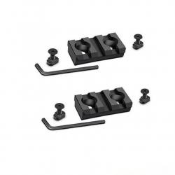 Lot de 2 rails en aluminium anodisé pour montage M-lok 3 fentes