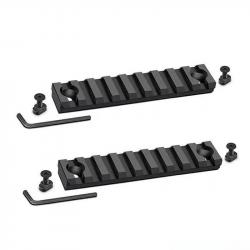 Lot de 2 rails en aluminium anodisé pour montage M-lok 9 fentes