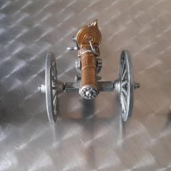 ENSEMBLE 3 MINIS CANONS REPRODUCTION - GRIBEAUVAL - GATLING FRANCE 1883 - REDONDO AMERICANA