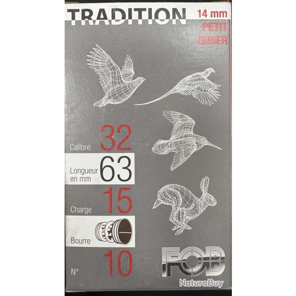 CARTOUCHES FOB calibre 32/63 (14 MM) bj 15g n10 x10